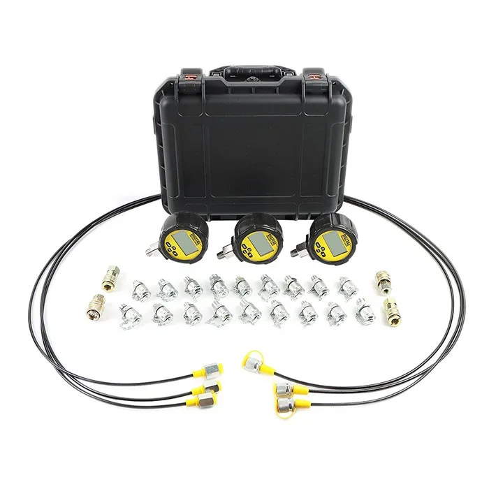 Caterpillar John Deere 70P Excavator Construction Machinery Repair Test Digital Hydraulic Pressure Test Coupling Kit with 2pc Gauges 22 Test Couplings 3 Test Hoses 70MPa/1pc 16MPa - Image 2