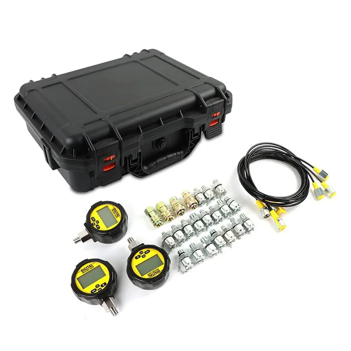 Caterpillar John Deere 70P Excavator Construction Machinery Repair Test Digital Hydraulic Pressure Test Coupling Kit with 2pc Gauges 22 Test Couplings 3 Test Hoses 70MPa/1pc 16MPa - Image 3