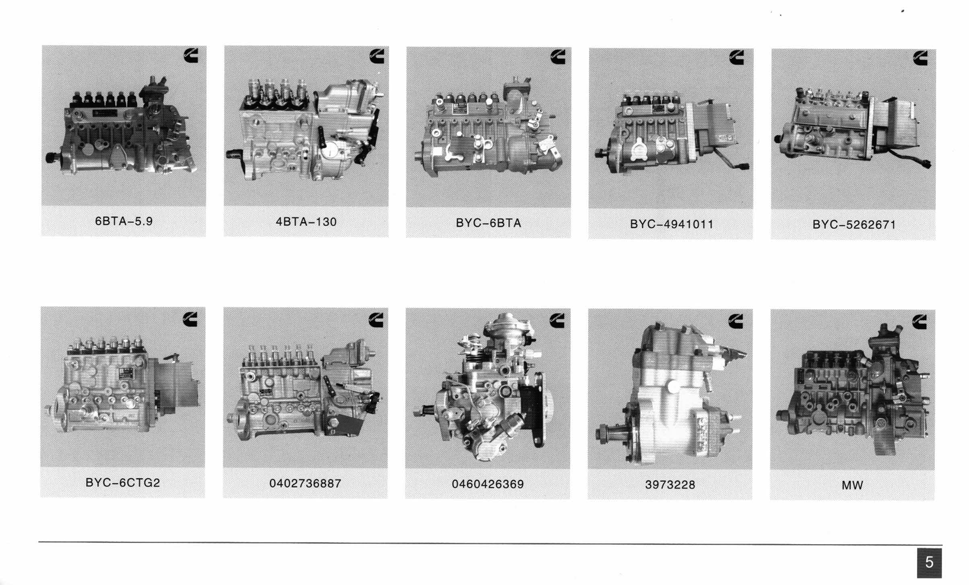 Cummins BYC-6CTG2 Engine Diesel Fuel injection pump 5258153 4941011 repair tools Engine Construction Machinery Parts