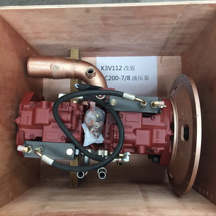 Komatsu PC200-7/8 Excavator Hydraulic Main Piston Pump Assy kawasaki K3V112 Modify hydraulic Pump Spare Parts Construction Machinery Hydraulic repair Parts