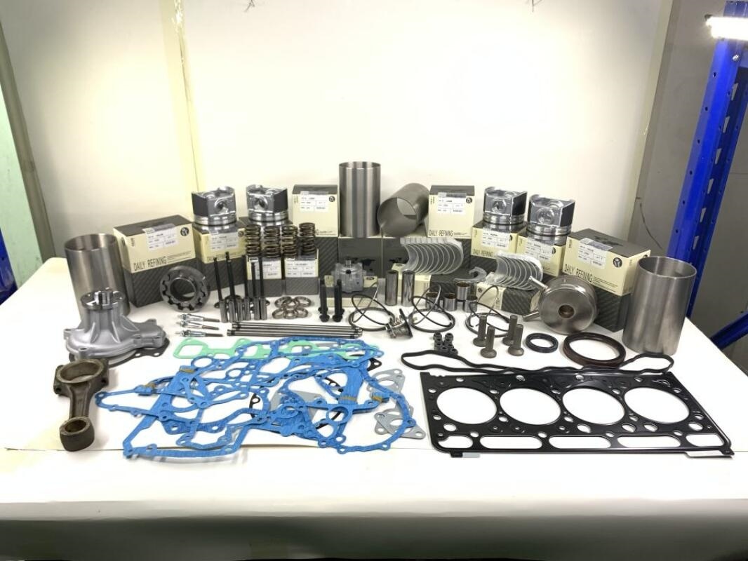 Komatsu excavator PC160LC-7 4D102E-1 Engine Overhaul Repair Kit Piston Liner Kit Ring main bearing valve guide gasket kit Cylinder Block Cylinder Head assy 