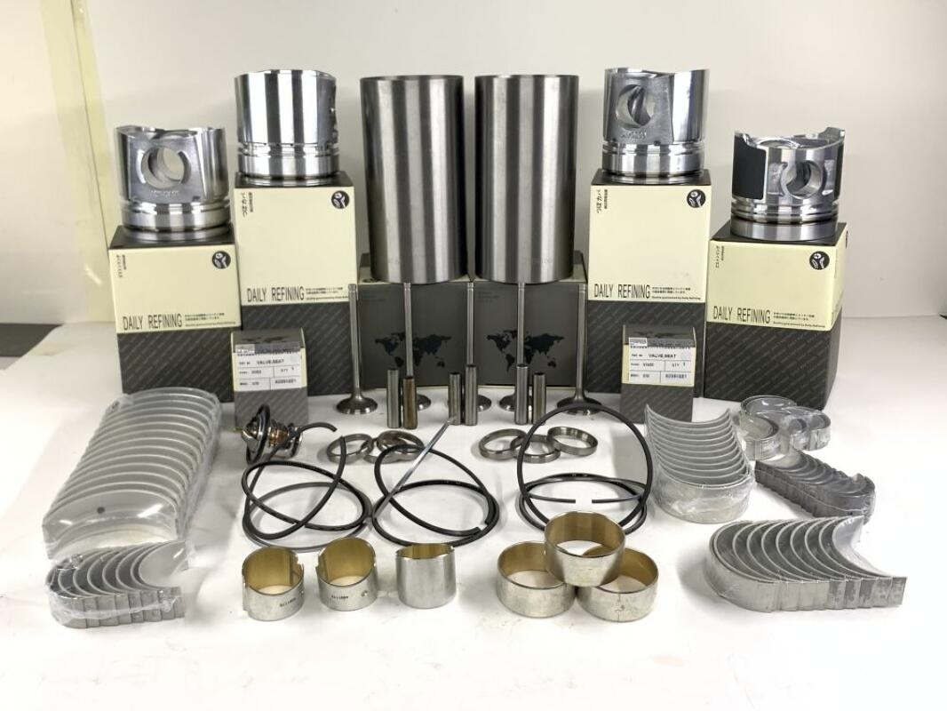 Komatsu excavator PC270-7 S6D125E  Engine Overhaul Repair Kit Piston Liner Kit Ring main bearing valve guide gasket kit Cylinder Block Cylinder Head assy
