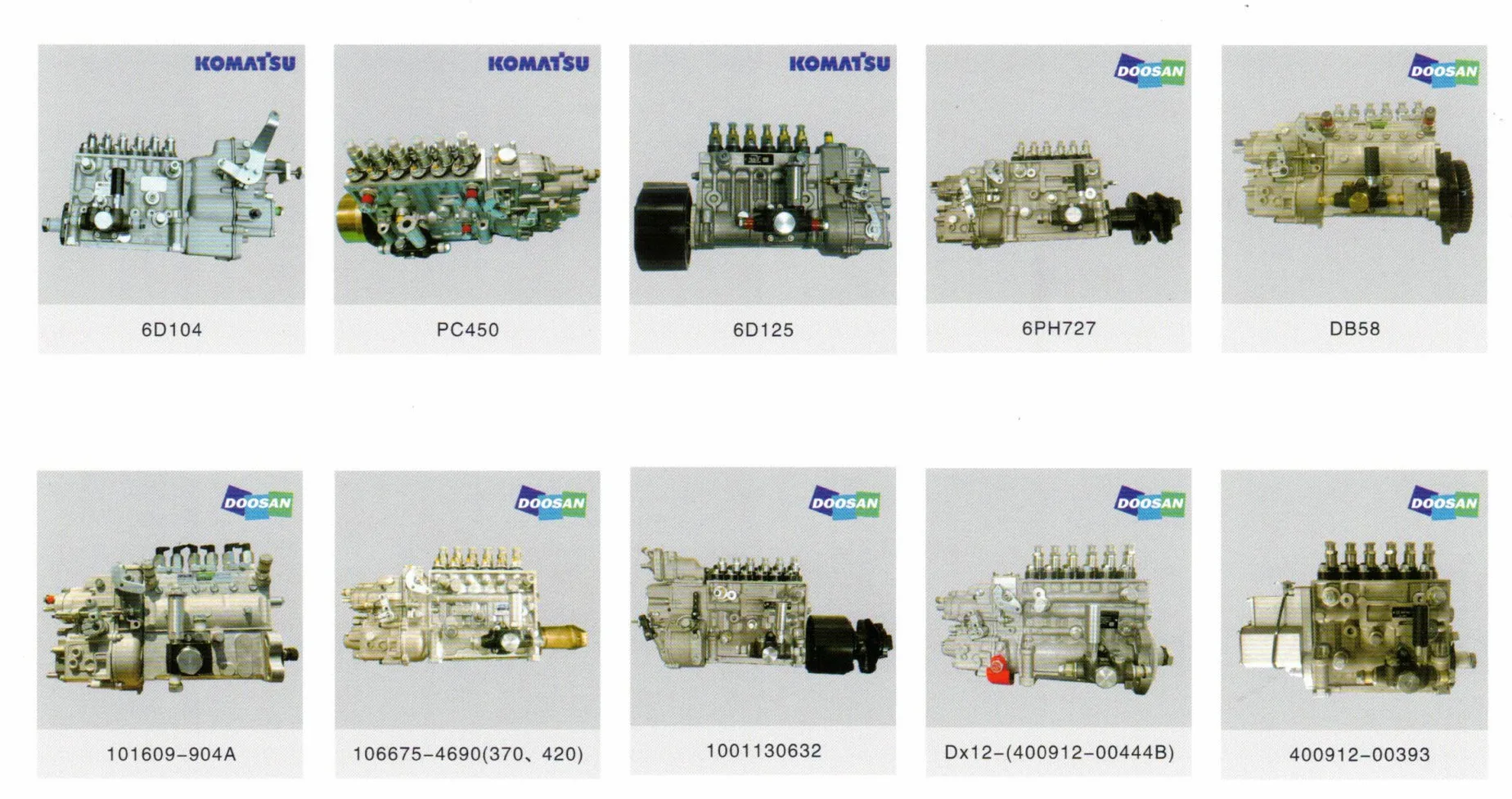 Komatsu fuel injection pump 101609-3760 Cummins 6BT fuel pump 6D102 engine pump PC200-6 excavator parts 6738-71-1530