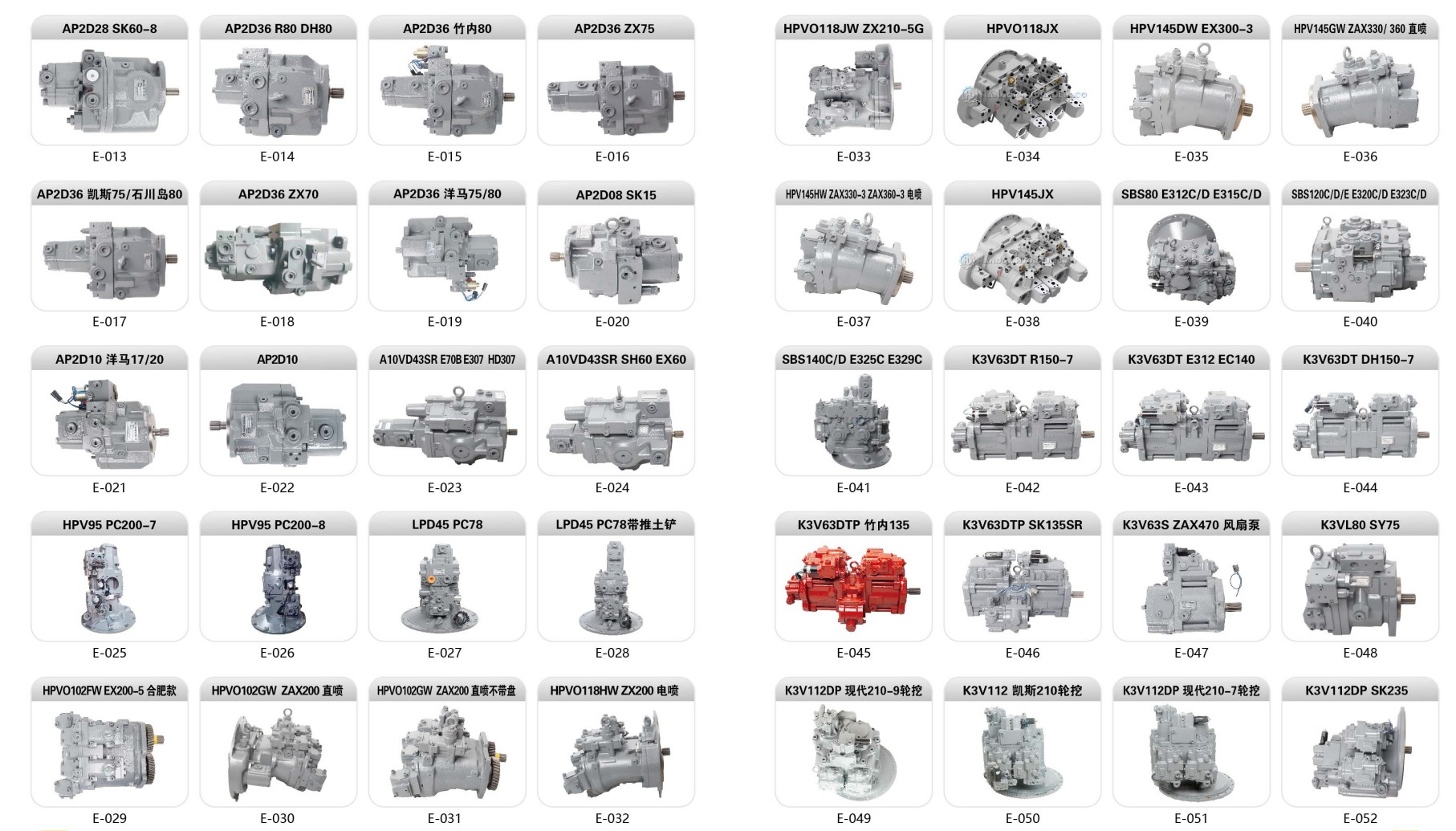 UCHIDA EX100-2/3 EX100M-2/3 Excavator Hydraulic Main Piston Pump Assy AP5S53 hydraulic Pump Spare Parts - Image 2